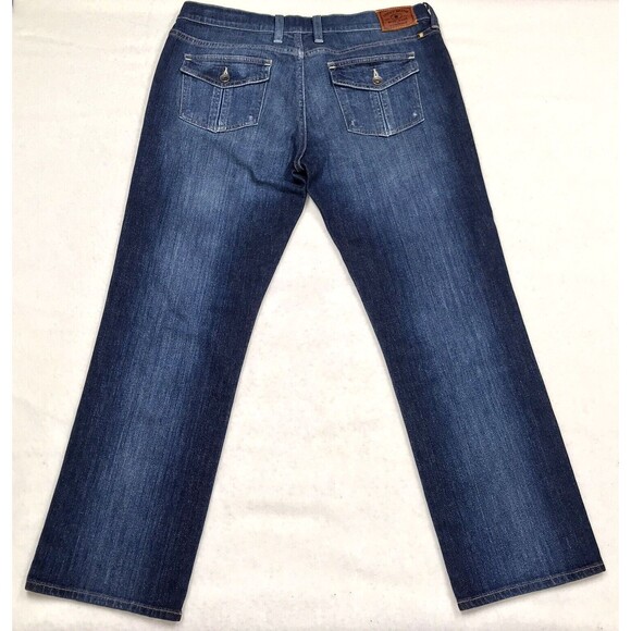 LUCKY Janet Sweet Straight Crop Jean Women 8/29 (36x26) Whisker Denim Blue Ankle - Picture 2 of 16
